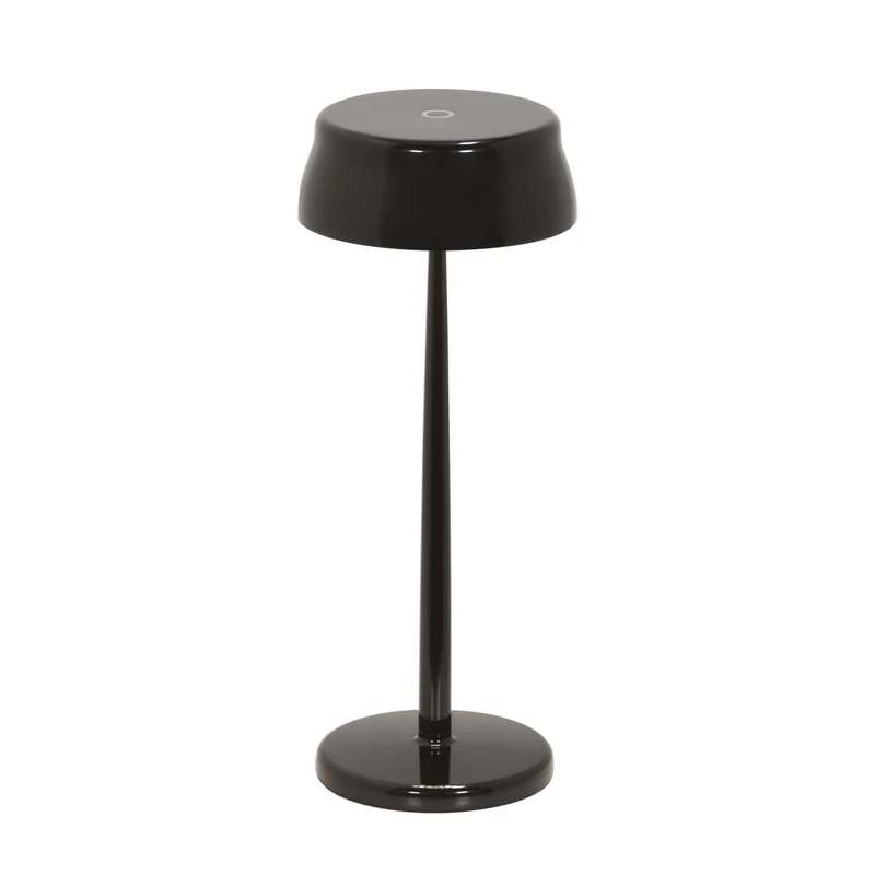 Zafferano, Sister Light Wi-Fi Lamp, Cordless Rechargeable Table Lamp with Remote Control, for Indoor and Outdoor Use, Dimmer, 2200-4000 K, Height 32,8 cm, Pearly Black Colour