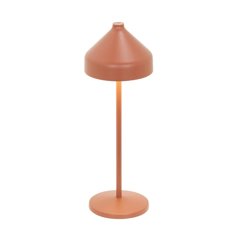 Zafferano, Amelie Lamp, Cordless Rechargeable Table Lamp with Touch Control, Suitable for Indoor and Outdoor Use, Dimmer, 2200-3000 K, Height 34 cm, Terracotta Colour