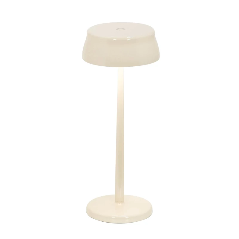 Zafferano, Sister Light Wi-Fi Lamp, Cordless Rechargeable Table Lamp with Remote Control, for Indoor and Outdoor Use, Dimmer, 2200-4000 K, Height 32,8 cm, Ivory Colour