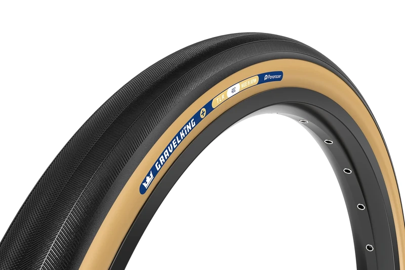 Panaracer Gravelking Slick Plus TLR Tubeless Ready Folding Tyre - ZSG Gravel Compound -Puncture Resistant - Beadlock Technology - 120Tpi TuffTex+ Double Layer Casing - Gravel Cycling Tyre