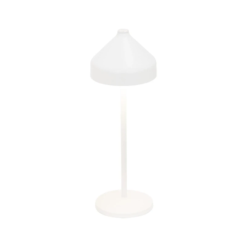 Zafferano, Amelie Lamp, Cordless Rechargeable Table Lamp with Touch Control, Suitable for Indoor and Outdoor Use, Dimmer, 2200-3000 K, Height 34 cm, White Colour