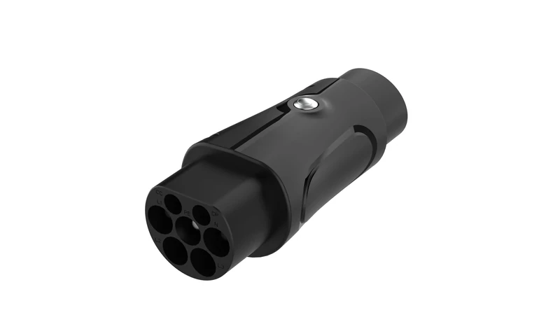 Cord Type 1 to Type 2 EV Charging Cable Adaptor 7.4kW, Black