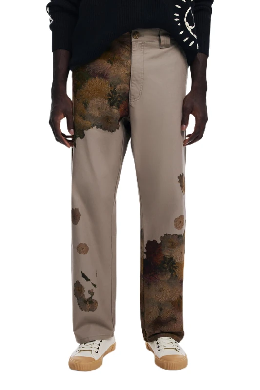 Desigual Men's Man Woven Long Trousers Pants, Brown, 38