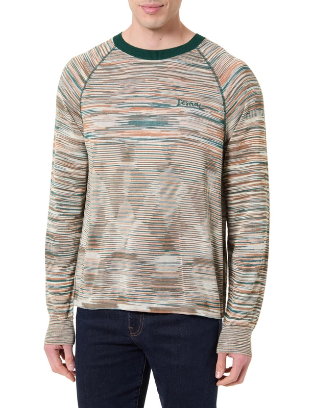 Desigual Man Template 1 Colour New, 1001 Crudo, L, White, L