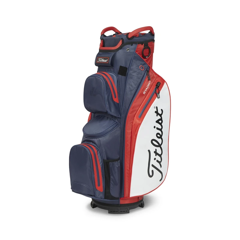 Titleist Cart 14 StaDry Golf Bag, Navy/Red/White