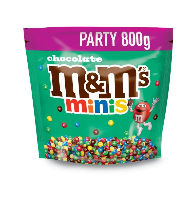 M&M'S Minis Milk Chocolate Bag, Ideal as Gift or as Chocolate Chips for Baking, Snacks and Sharing, Bulk Chocolate Party Bag, 800g
