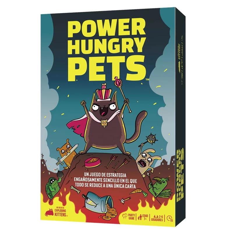 Asmodee Exploding Kittens Power Hungry Pets Strategy Game