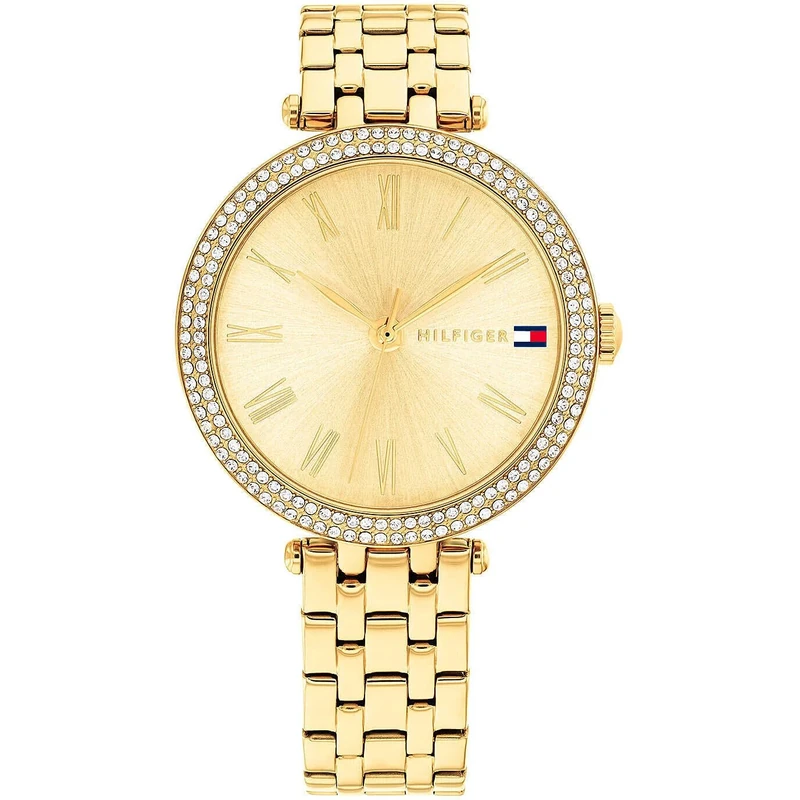 Tommy Hilfiger Three Hand Quartz Movement Watch for Women with Gold Colored Stainless Steel Bracelet - 1782718