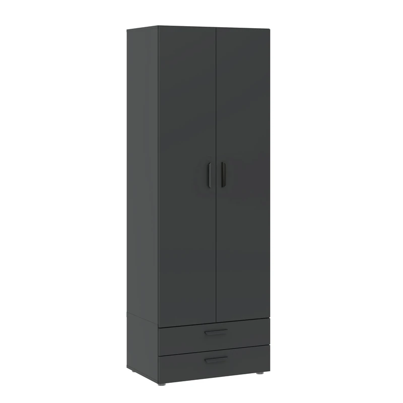 Oggi DOI 5003256DOS 3-Door Wardrobe Sonoma Oak 5 Shelves Clothes Rails Bedroom Guest Room Hallway 47.9 kg - Image 1