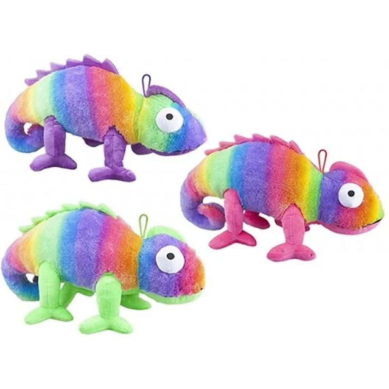 Assorted Colours Charmer Chameleon Rainbow Plush Toy (61 cm) 1 Pc. - Luxurious Soft Fill With Embroidered Eyes, for Birthdays, Baby Showers, Holidays, & More