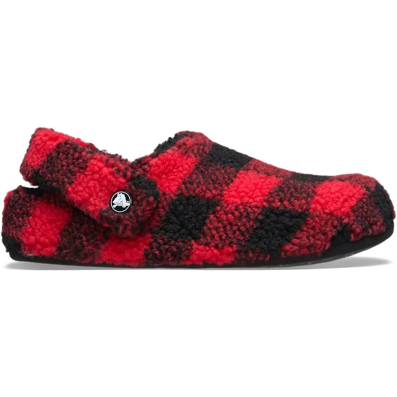 Crocs Classic Buffalo Check Cozzzy Slipper Varsity Red/Black Size 10 UK Men