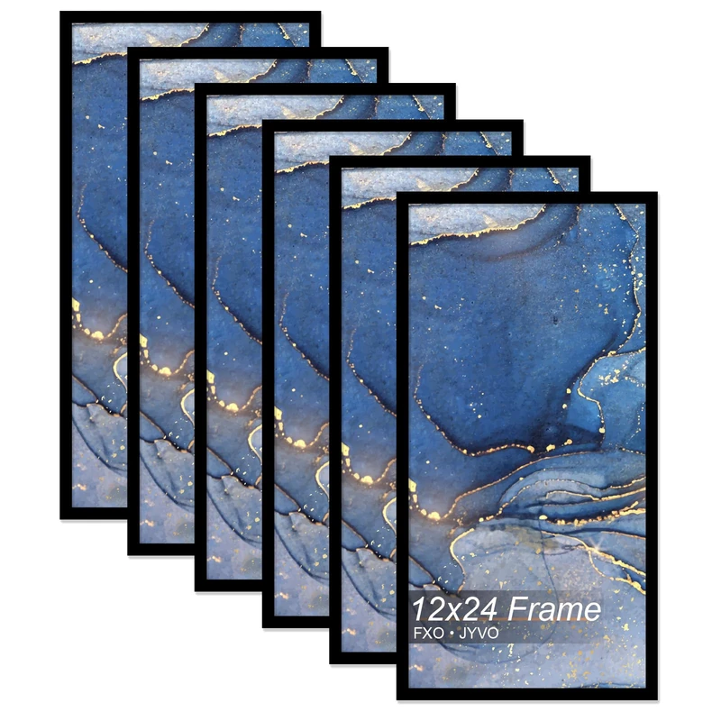 12x24 Picture Frame Set of 6 for Photo Poster Horizontally/Vertically