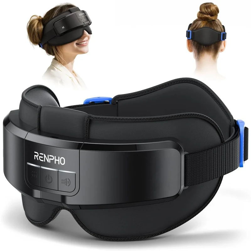 RENPHO Head & Eye Massager with Heat, Eyeris Masc Heated Head & Eye Mask for Relaxation, Head Massager for Forehead, Occiput and Temple, Birthday Gifts for Women Men