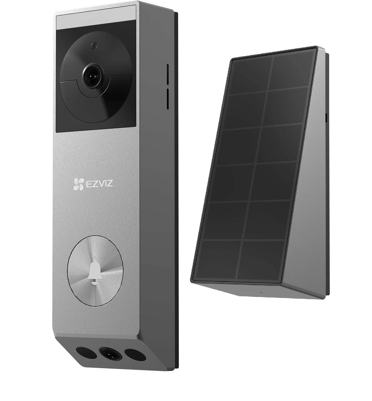 EZVIZ 2K Video Doorbell Camera Wireless, 2.4GHz Wi-Fi, No Subscription, AI Human Package Detection, Colour Night Vision, 5200mAh Battery Capacity with Solar Panel, IP65 Waterproof (EP3X Pro)