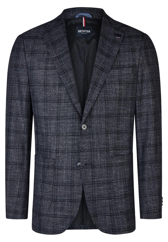 HECHTER PARIS Men's Jacket Modern Fit Blazer, Dark Blue, 38R