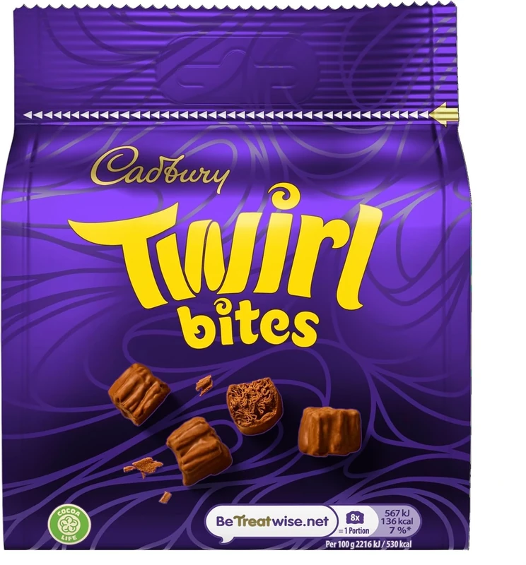 Cadbury Twirl Bites Bag, Smooth & Swirly Milk Chocolate Pieces, 85 g (Pack of 1)