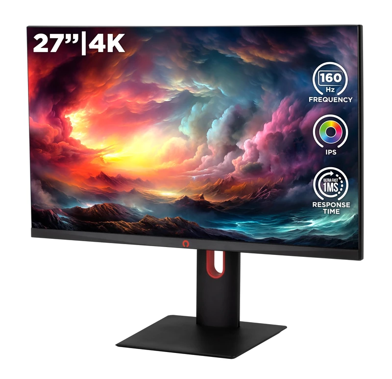 Konix Stormfury 4K 27 Inch Gaming Screen for PC, PS4, PS5, Switch and Xbox - Ultra HD 2160 px - 160 Hz - 1 ms - FreeSync - 2 x HDMI 2.1 - DisplayPort - IPS Panel - Image 1