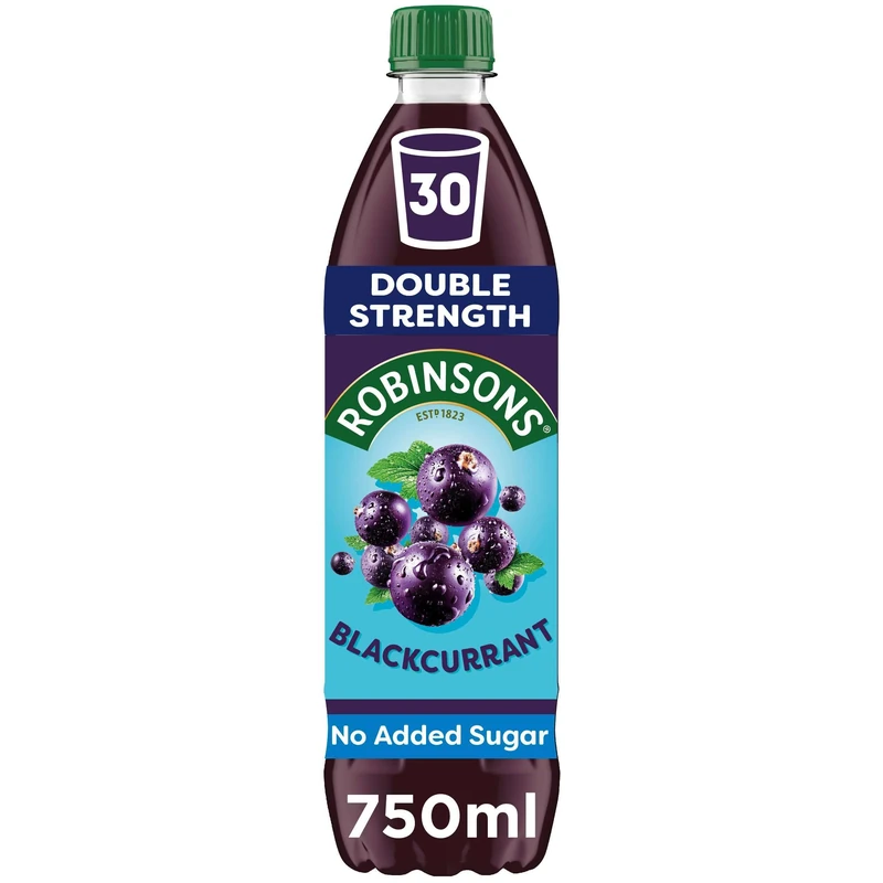 Robinsons Double Strength Blackcurrant No Added Sugar Squash 750ml