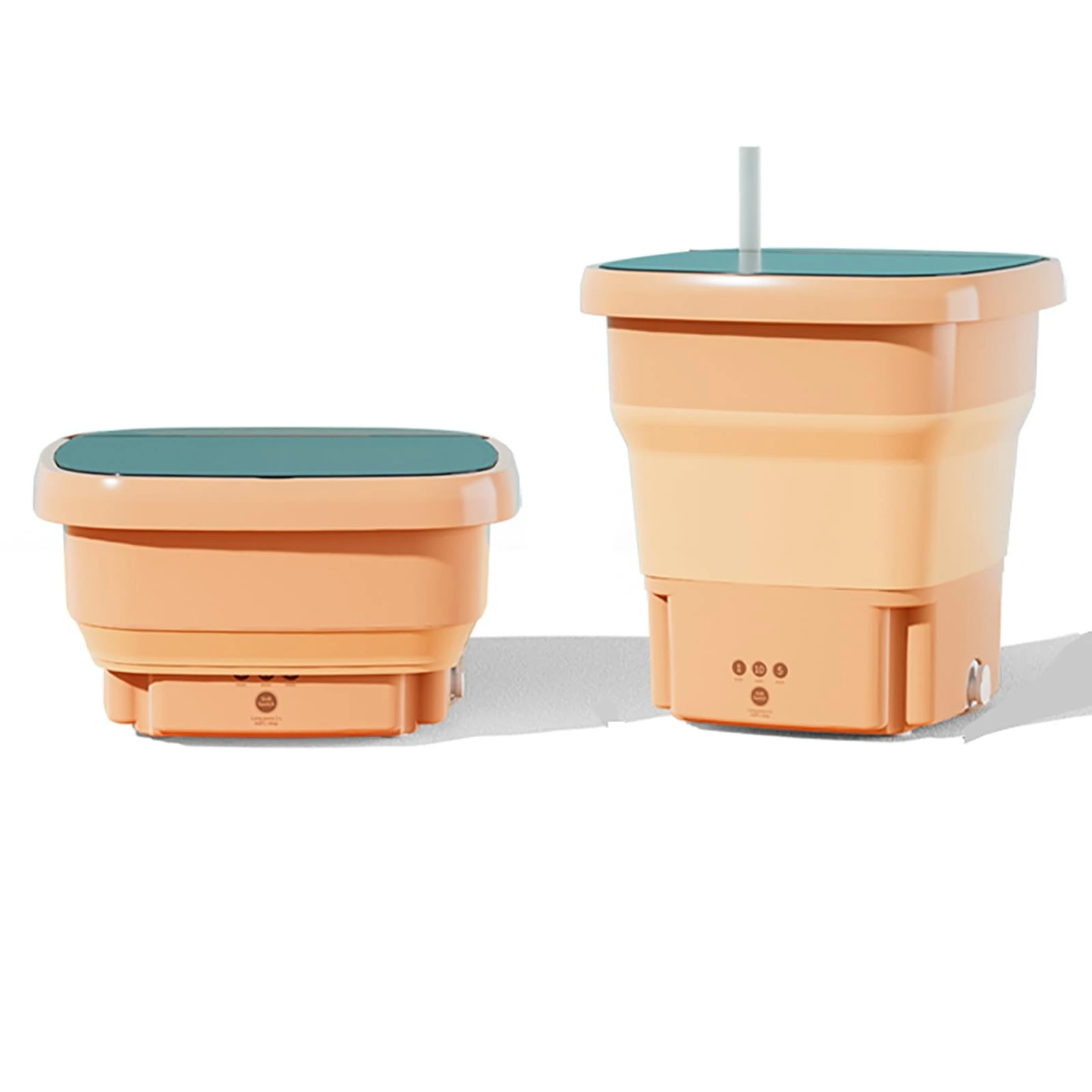 AMZTEMU 15L Portable washing machine and dryer, Mini washing machine, Small washing machine for Underwear, Sock, Baby Clothes, Travel, Camping, RV, Dorm, Home -UK Power(pink)