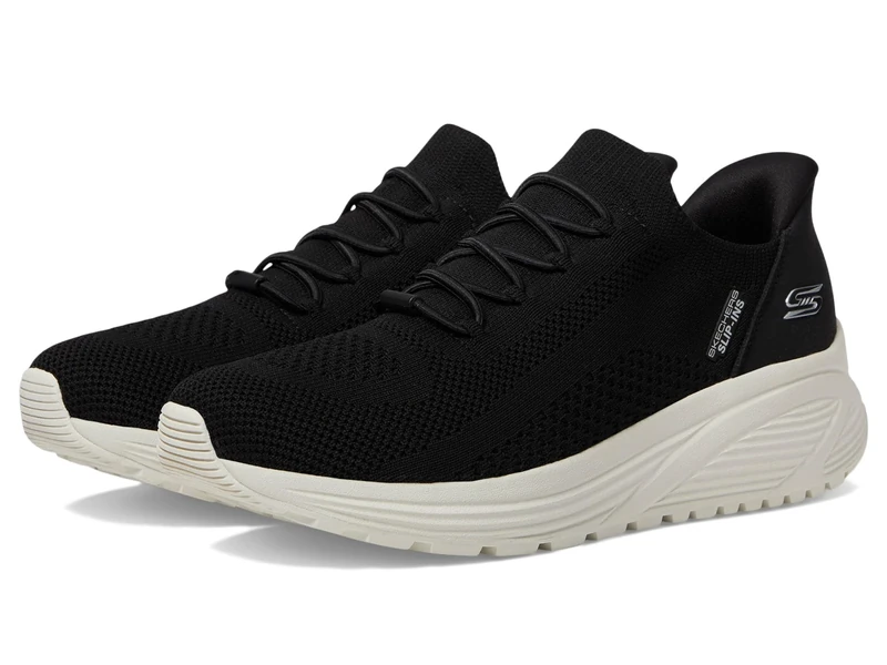 Skechers Womens Hands Free Slip-ins Bobs Sparrow 2.0 - Lucky Run, Black, 9.5