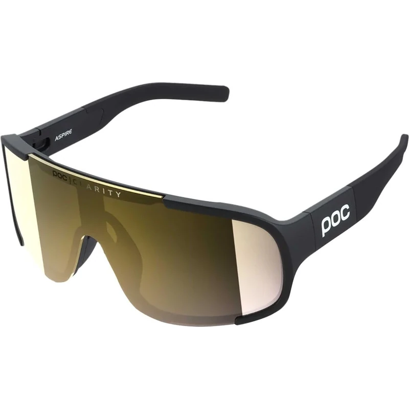 POC Aspire Sunglasses, Uranium Black/Clarity Road/Partly Sunny Gold, One Size