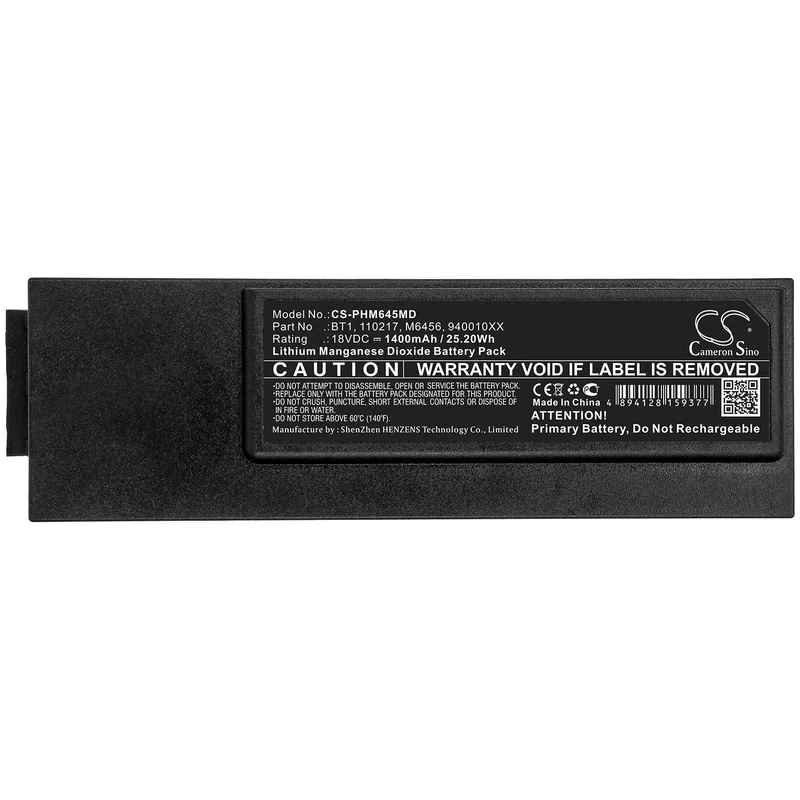 Generic 1400mAh Battery For Philips 110217 940010XX 940020XX 940030XX 989803136301 BT1 BT1-ABE M6456 Forerunner AED BT1
