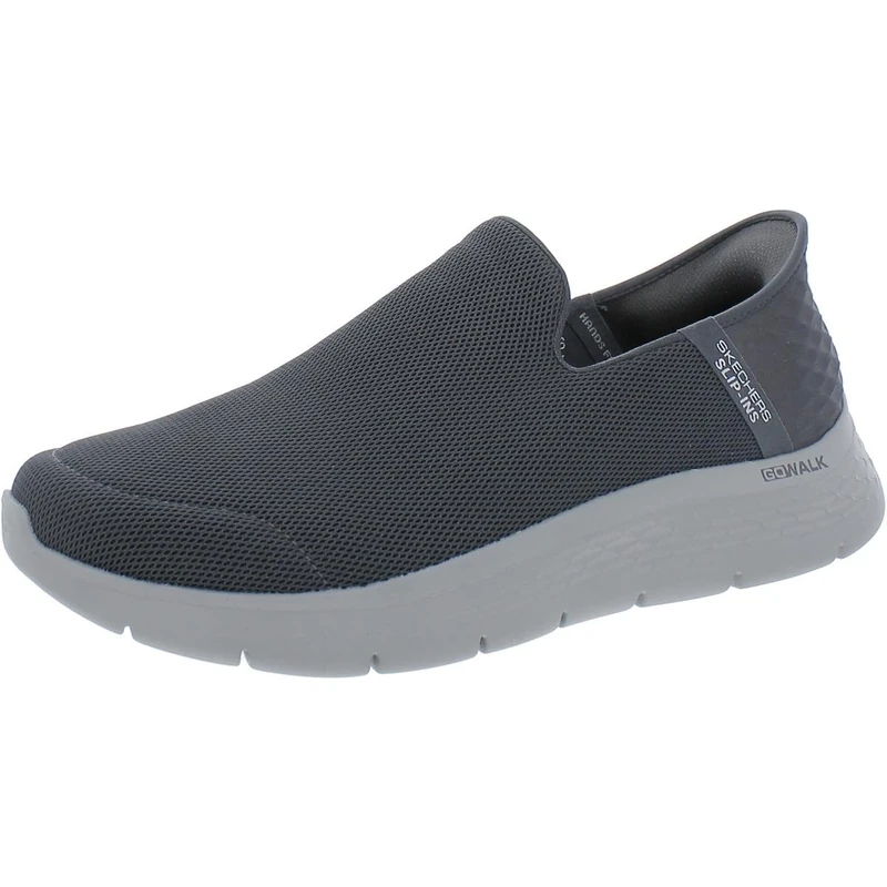 Skechers Men's GO Walk Flex NO Hands Trainers, Dark Grey Textile, 9.5 UK Wide