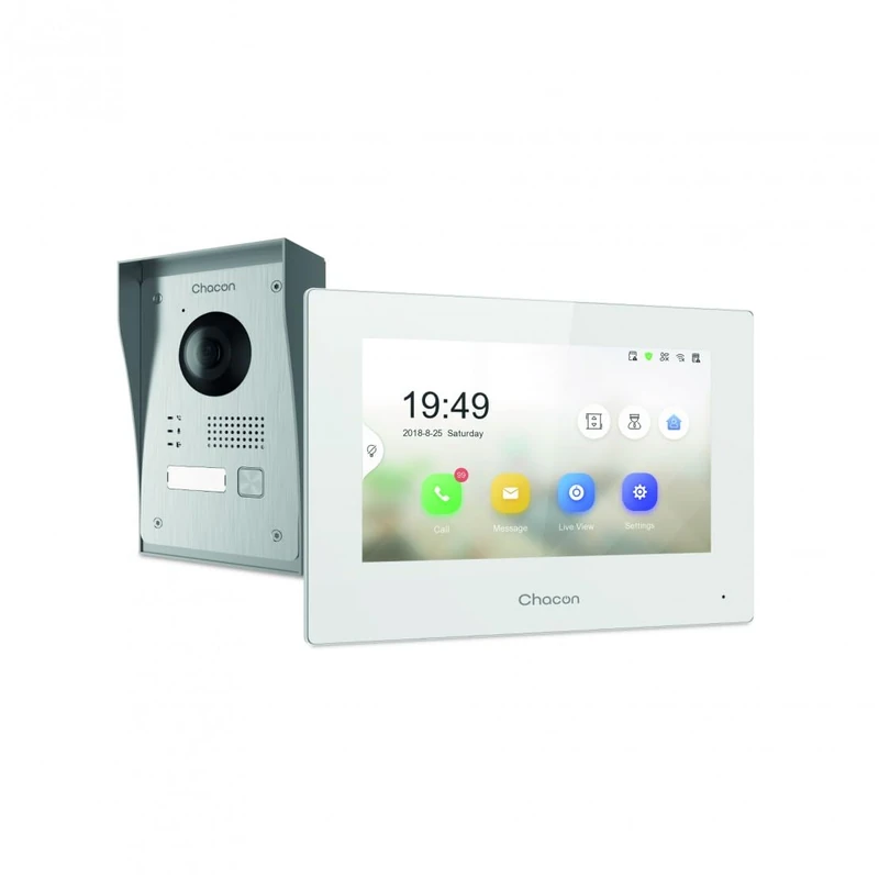 CHACON Connected Wired Wi-Fi Video Phone, White, One Size - Image 1