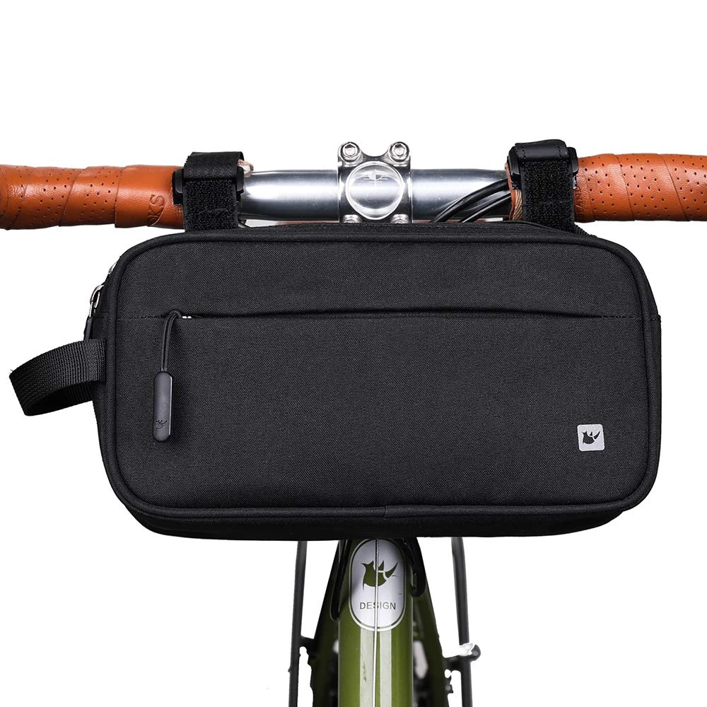 SANRUI Waterproof Bike Handlebar Bag,Bicycle Frame Bag Cycling Front Case Waist Pouch Mountain Bike Crossbar Front Bag Professional Cycling Accessories Black