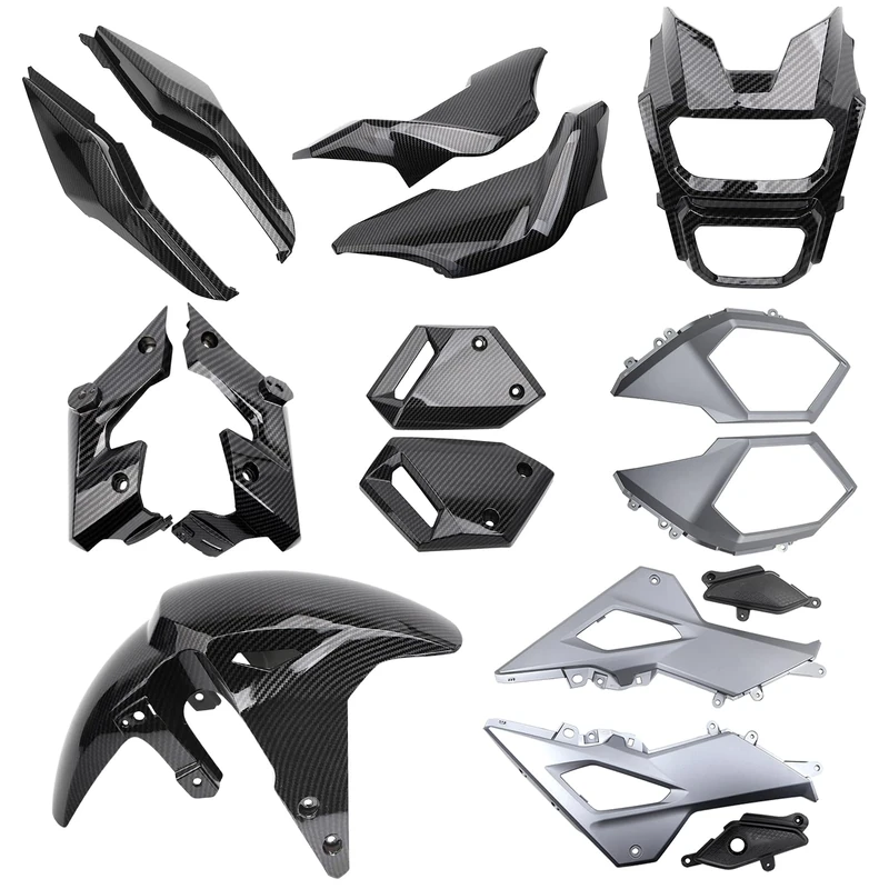 Mokuo Motorcycle Carbon Fibre Fairing Kit in ABS Material Compatible with Honda Grom Msx 125 SF 2017-2020