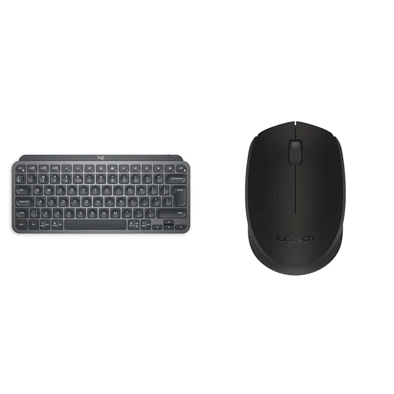 Logitech MX Keys Mini Minimalist Wireless Illuminated Keyboard, Compact, Bluetooth & M171 Wireless Mouse for PC, Mac, Laptop, 2.4 GHz with USB Mini Receiver