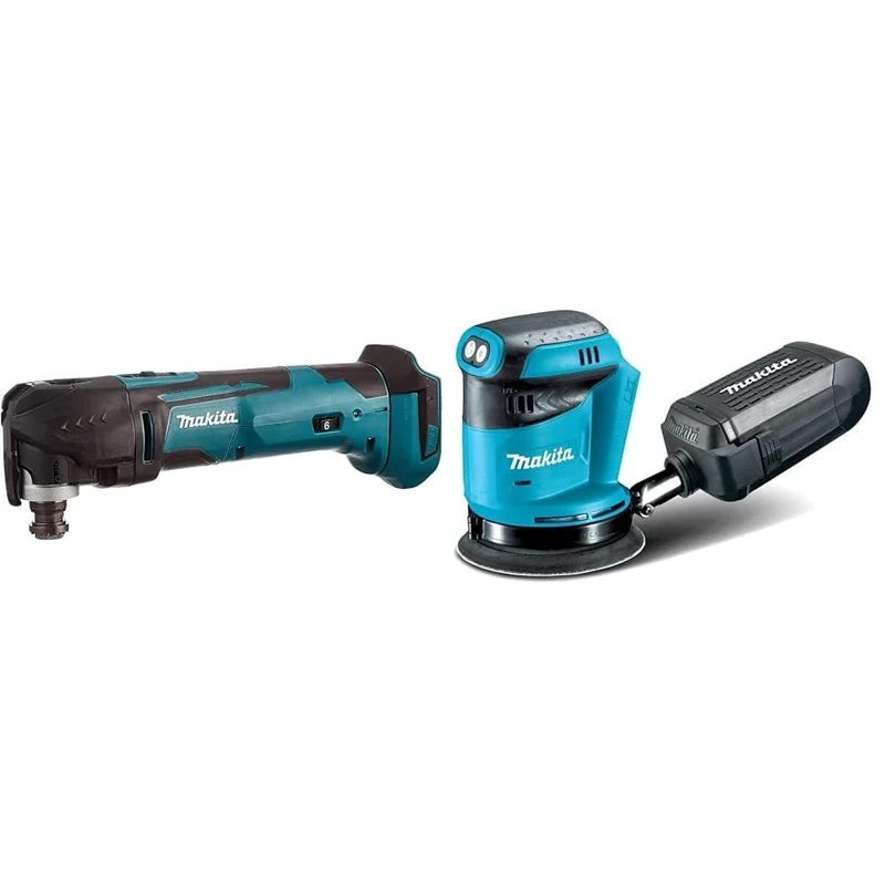 Makita DTM51Z Multi-Tool, 18 V,Blue & DBO180Z 18V Li-Ion LXT Sander - Batteries and Charger Not Included