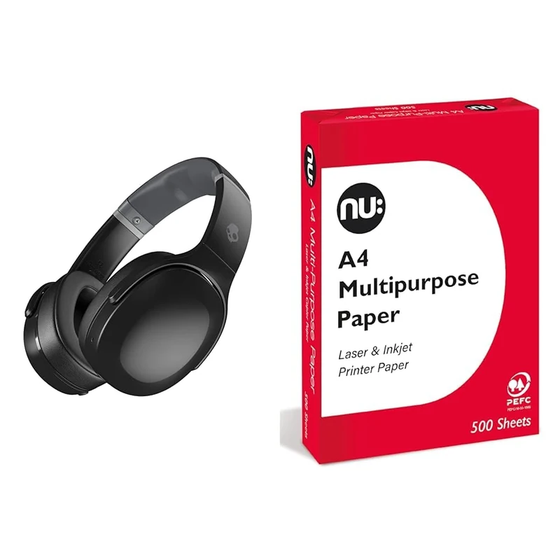 Skullcandy Crusher Evo Over-Ear Wireless Headphones with Sensory Bass & NU: Multi-Purpose Printer Paper, White, 500 Sheets