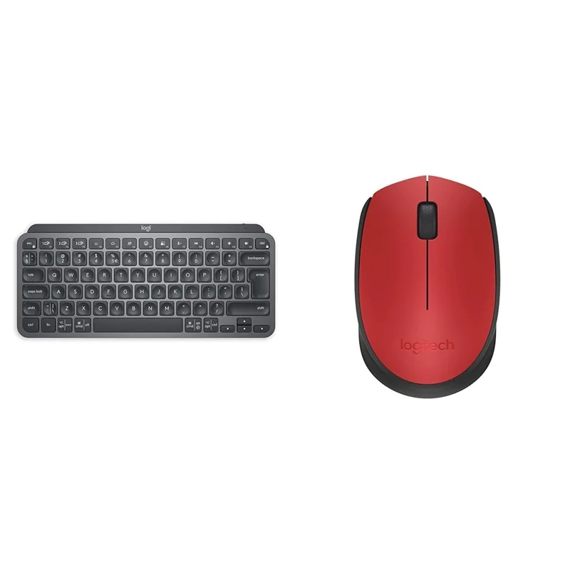 Logitech MX Keys Mini Minimalist Wireless Illuminated Keyboard, Compact, Bluetooth & M171 Wireless Mouse for PC, Mac, Laptop, 2.4 GHz with USB Mini Receiver