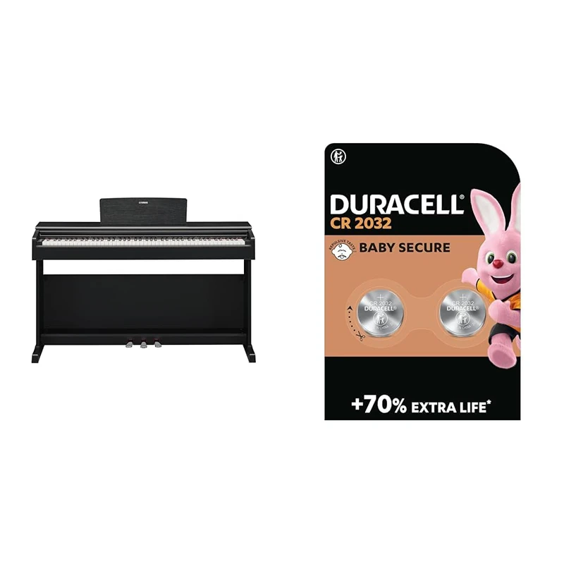 Yamaha ARIUS YDP-145 Digital Piano and Duracell 2032 Batteries