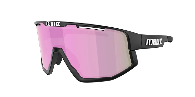 Bliz Women's Fusion Small Sunglasses, Matt Black/Brown W Rose Multi, One Size