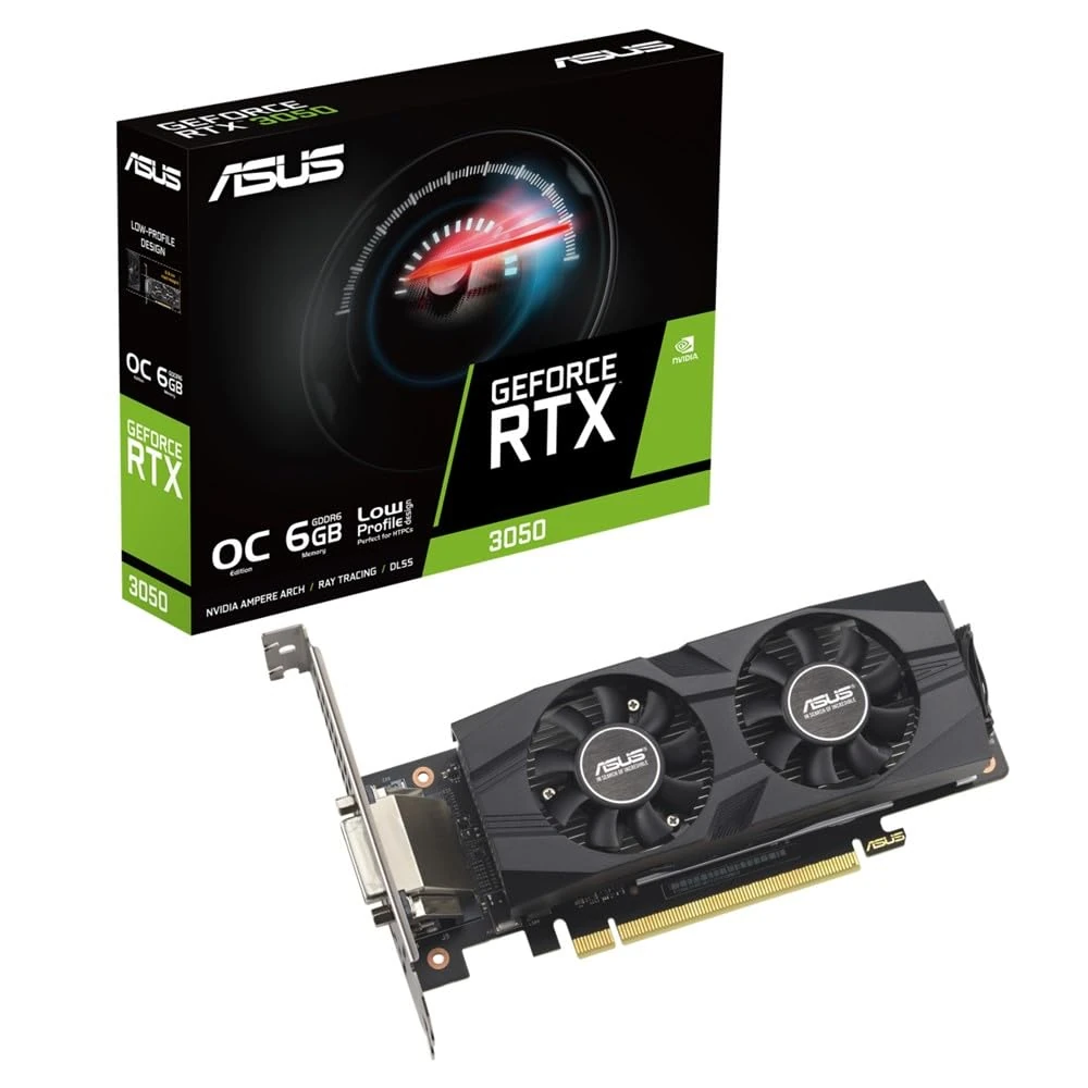 ASUS GeForce RTX 3050 OC (6GB GDDR6/PCI Express 4.0/1500MHz/14000MHz/Low Profile)