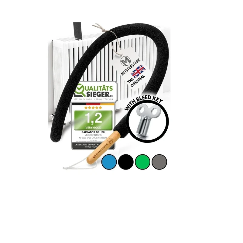 THE ORIGINAL Radiator Cleaner Brush 115cm I Flexible Scratch-Free Radiator Brush I Washable Radiator Cleaning Brush I Radiator Duster Brushes Long Thin Fits 99% of Gridded & Non-Gridded Radiators