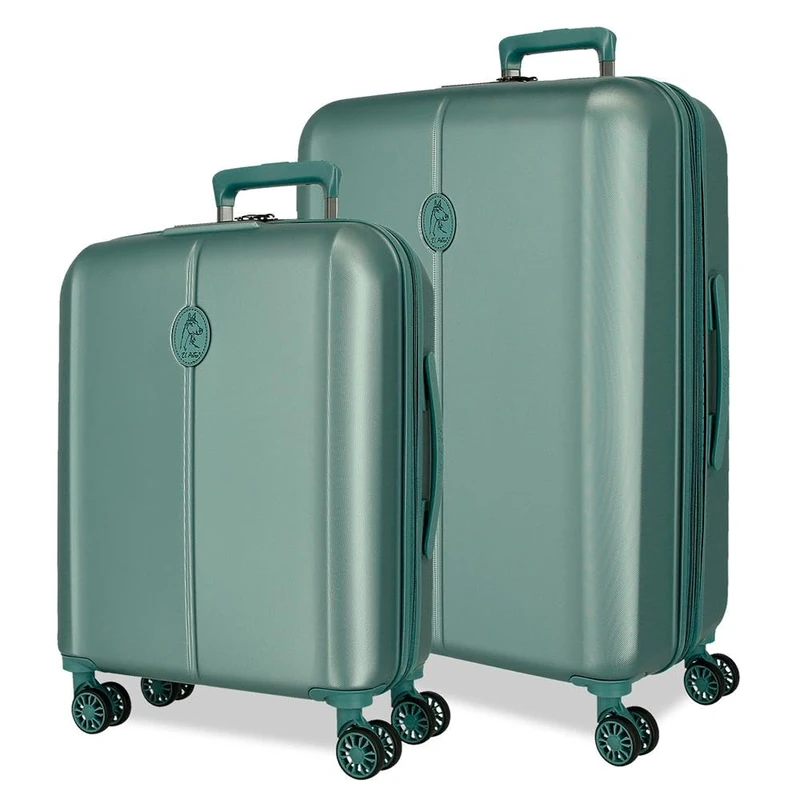 El Potro Vera Luggage Set - Green Rigid ABS Suitcase Set