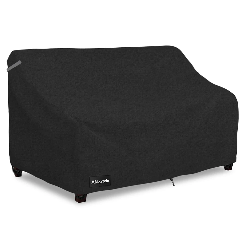 ANartcle 3-Seater Patio Sofa Cover,79W x 37D x 35H Inches Outdoor Couch Cover,100% Waterproof Heavy Duty Patio Sofa Covers,Patio Furniture Covers,Black