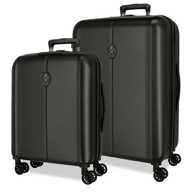 El Potro Vera Suitcase Set, 40 x 55 x 20 cm, 49 x 70 x 28 cm, Black, 40 x 55 x 20 cm, 49 x 70 x 28 cm, Suitcase Set