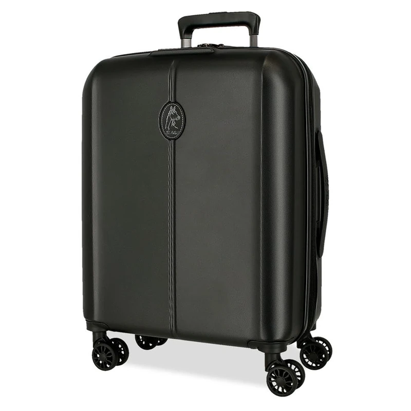 El Potro Vera Cabin Suitcase Black 40 x 55 x 20 cm Rigid ABS Closure TSA 37L 3.1 kg 4 Wheels Double Luggage Hand Luggage, Black/White, Cabin Suitcase