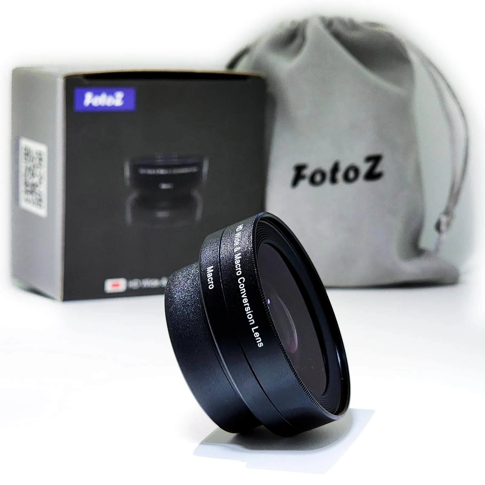 FotoZ 40.5mm 0.75x Mini Wide Angle Conversion Lens(w/Macro), for Sony ZV-1F ZV-E10, ZV-E10 MarkII A6400 A6700 Accessories, Compatible with kit Lens 16-50mm, PZ 16-50mm OSS II (Black)