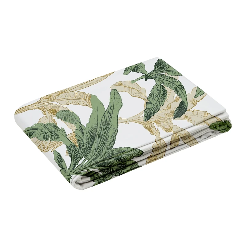 STOF - Duvet cover – Size 260 x 240 cm – Quality Cotton Percale – 100% Oeko-Tex Certified Cotton – Green – Arama Model – Bed Linen – Double Bed – Exotic