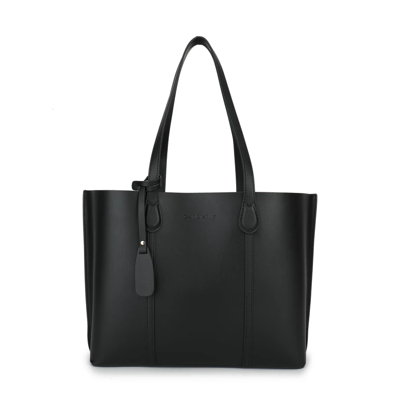 Carlheim Women's Totebags ELLA PREMIUM Genuine Leather, Black, black, standard size, Minimal - Image 1