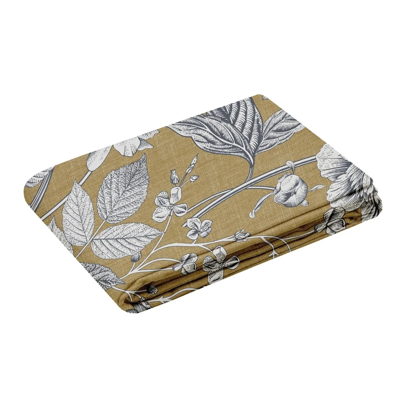 STOF - Duvet cover – Size 260 x 240 cm – Quality Cotton Percale – 100% Oeko-Tex Certified Cotton – Gold – Yellow – Hyacinth Model – Bed Linen – Double Bed – Classic – Charming - Image 1