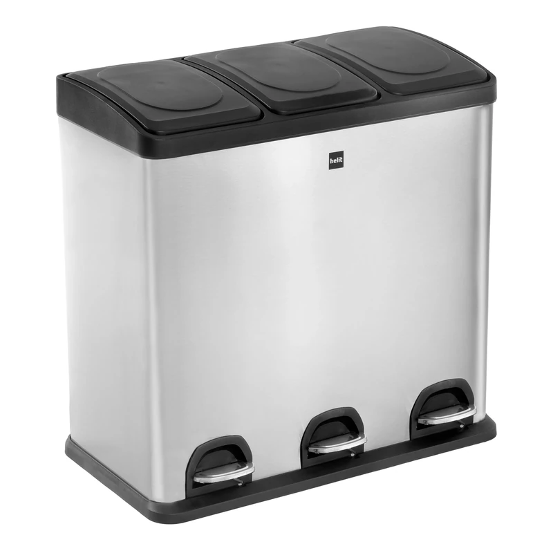 Helit H2405200 Bin, Stainless Steel, Silver