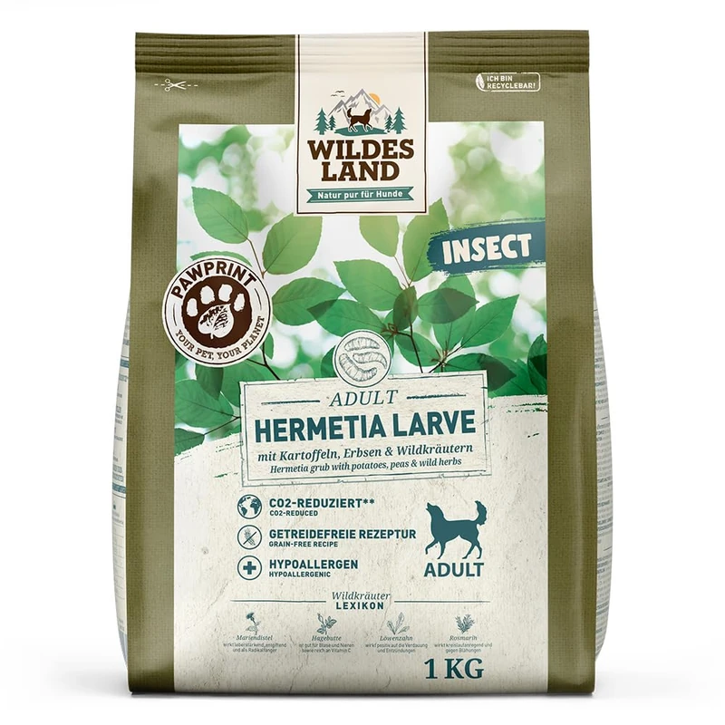 Hermetia Larva with Potatoes, Peas and Wild Herbs 1 kg