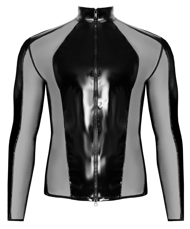 Black Level Men's Vinyl Shirt Black M
