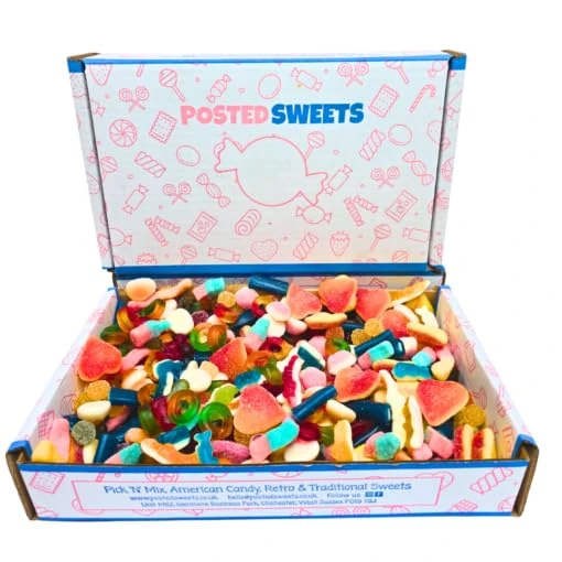 800g Pick & Mix Sweet Box Gift Hamper | Posted Sweets | Perfect For Birthdays for Men, Women or Kids. Fizzy & Gummy Candy